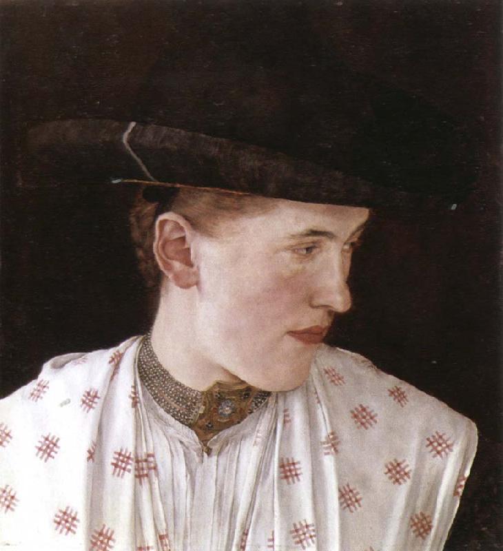 Wilhelm Leibl head of a peasant girl